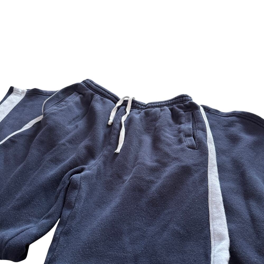 Hollister Navy Sweatpants Women’s Size S Wide Leg Side Stripe Y2K Lounge Pants